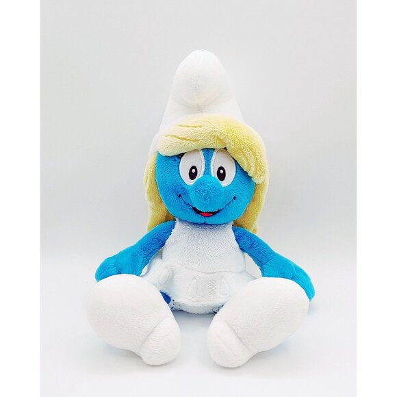 2 Smurfs Plush Smurfette & Happy Smurf Plush Stuffed Toys - Picture 2 of 11